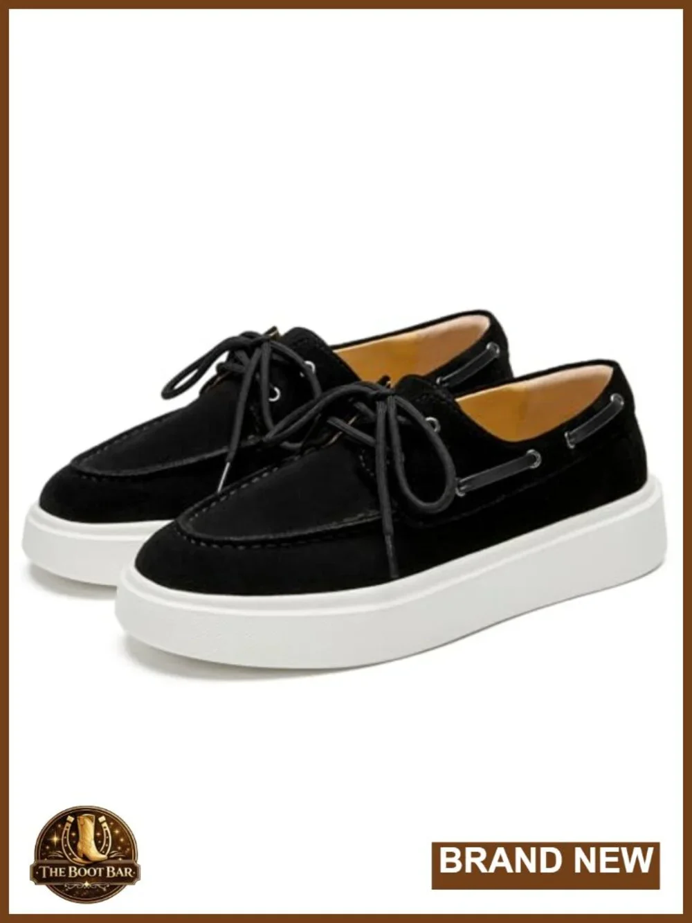 Women's Suede Boat Shoes - Ultralight EVA Sole Lace-Up Deck Loafers with